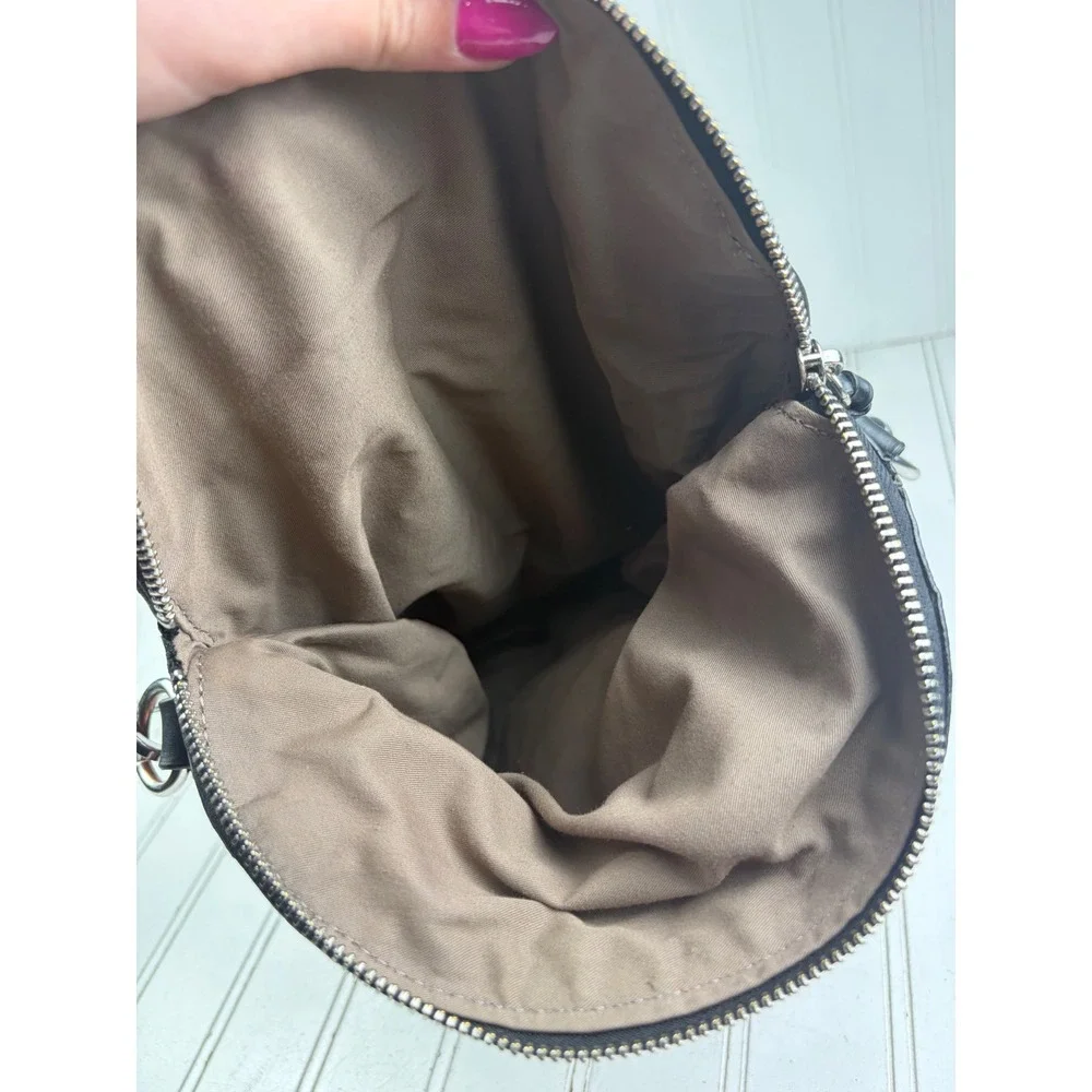 Margot Vintage Y2K Soft Black Leather Shoulder Hobo Boho Fold Over Bag